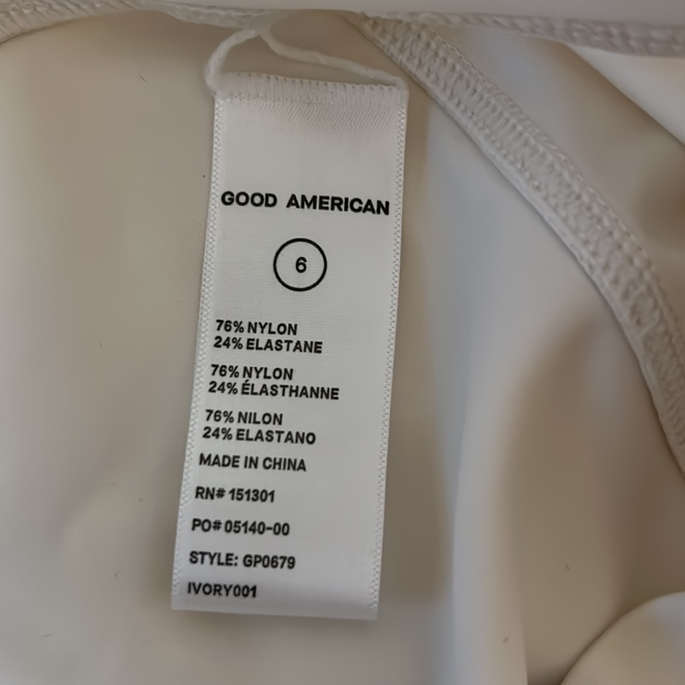 NWT Good American Bombshell Leggings in Ivory with Lace Up Fly in 6 (3X) - Picture 6 of 10